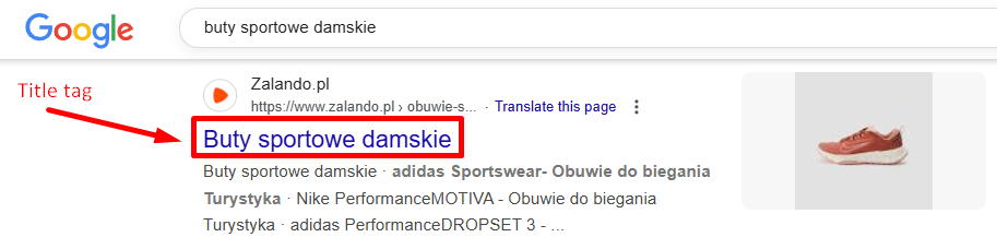 Przykład title tag.