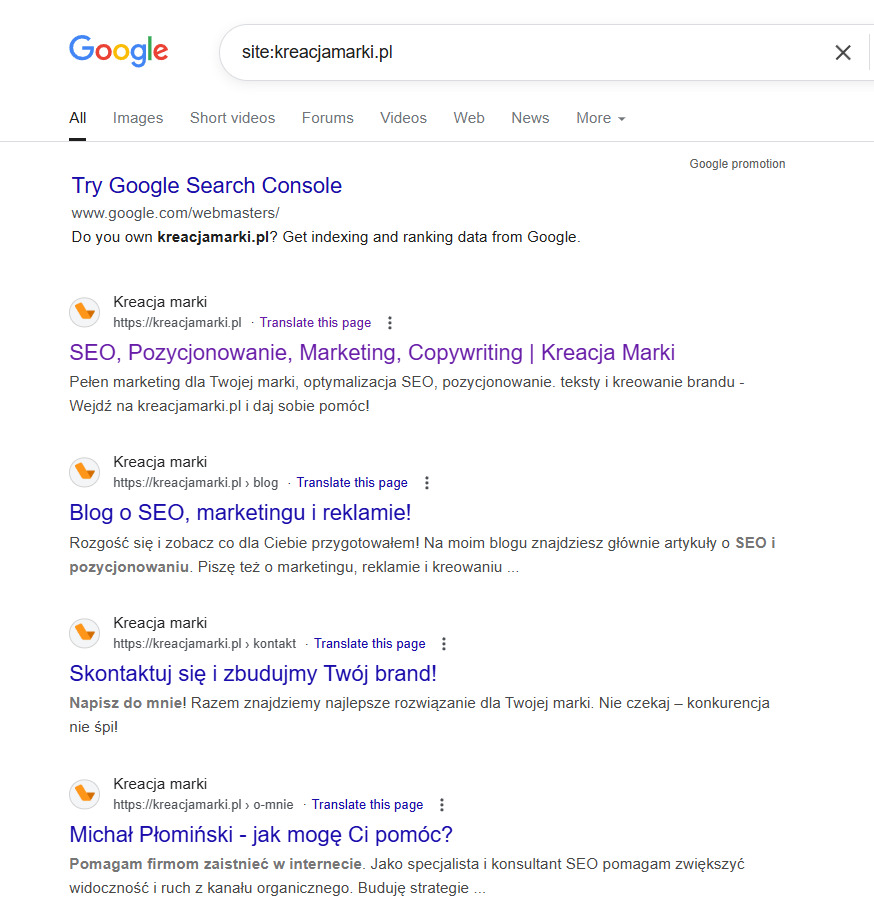 Jak założyć bloga na WordPress? 11 prostych kroków! 15 Analiza zindeksowanych podstron w Google.