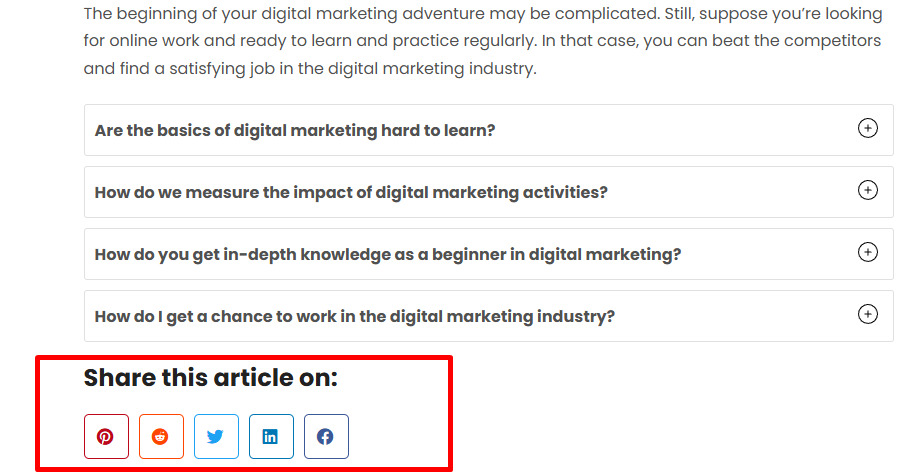 Jak założyć bloga na WordPress? 11 prostych kroków! 17 Opcja udostępnienia wpisu blogowego w social mediach.