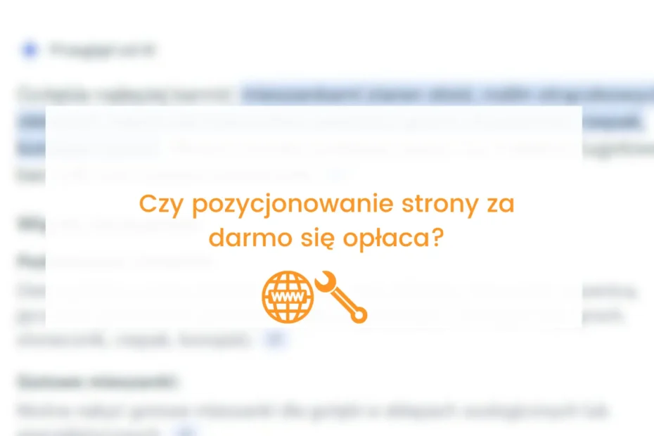 pozycjonowanie strony za darmo