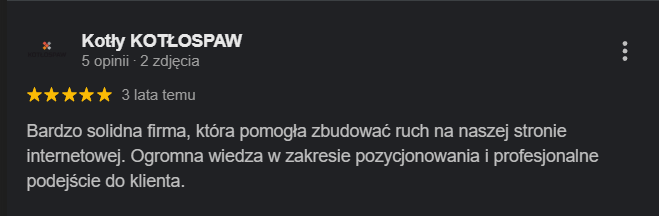 Opinia klienta o pozycjonowaniu – Kreacja Marki